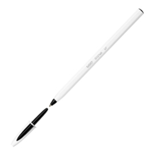 BIC CRISTAL UP PENNA A SFERA NERA PUNTA MEDIA FUSTO BIANCO CONF 20 Pz.